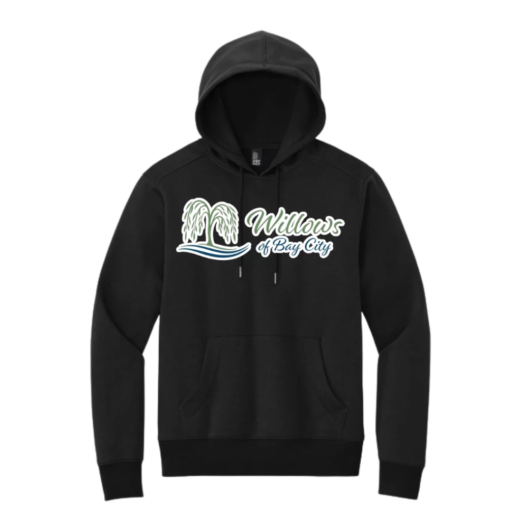Fleece Black Logo Hoodie