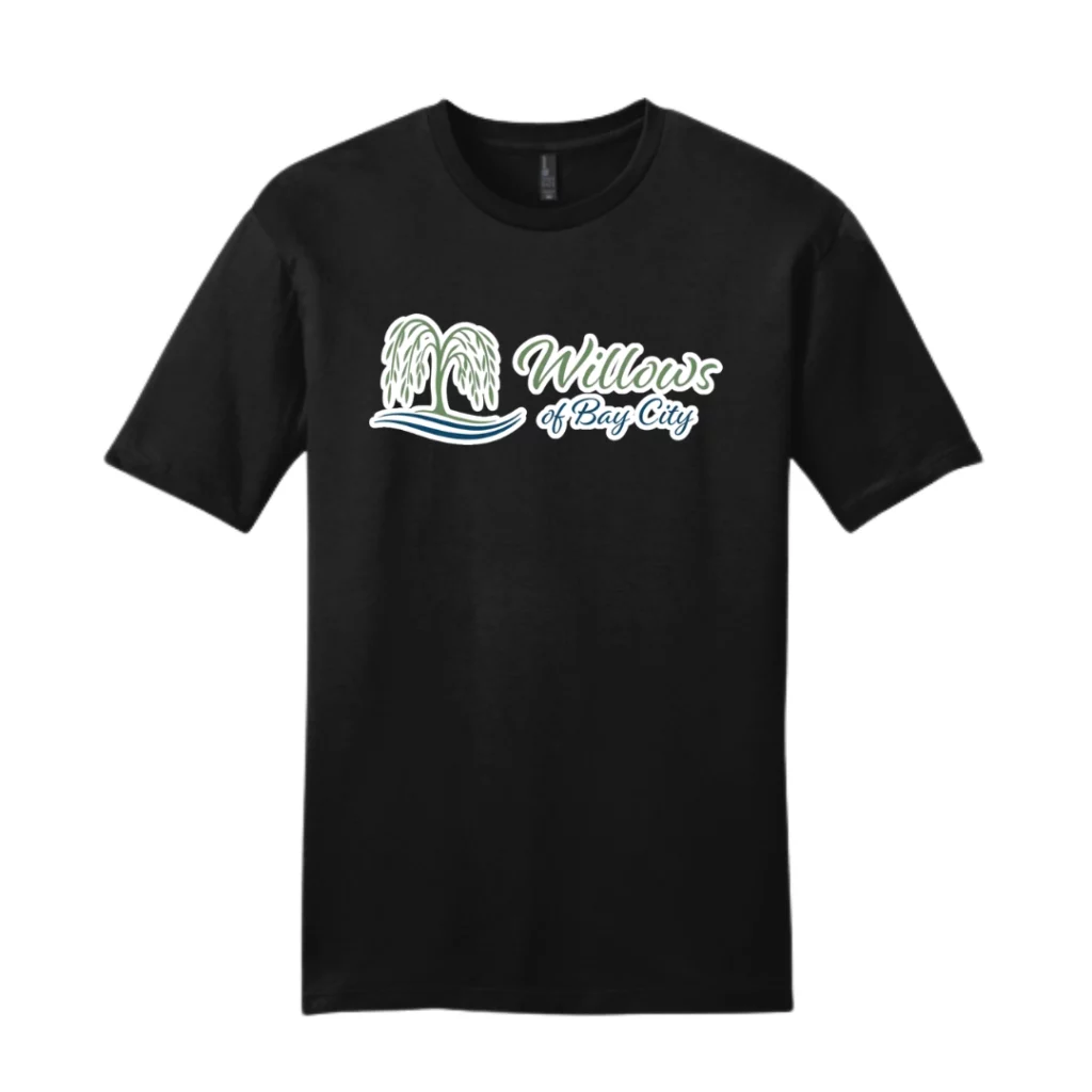 Willows of Bay City Black Logo Tee