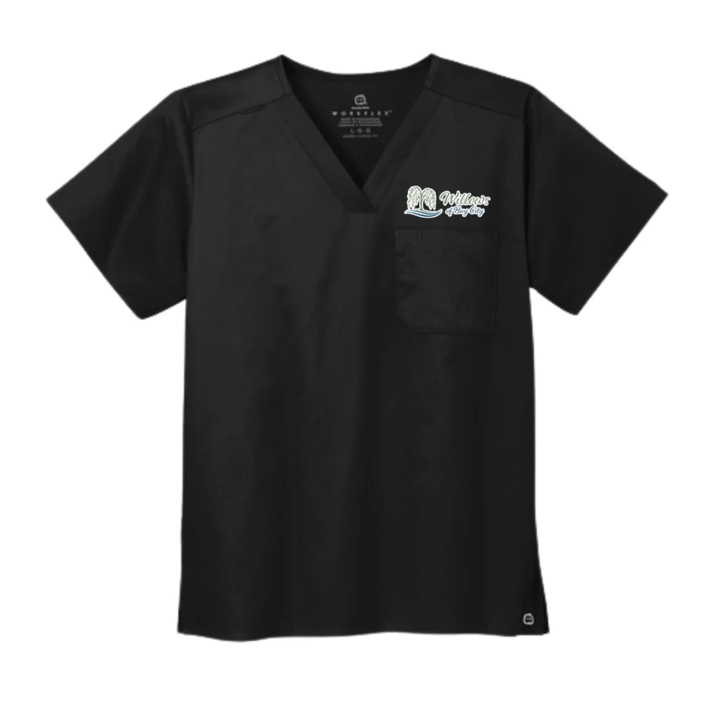 Wink® Unisex WorkFlex Chest Pocket V-Neck Top